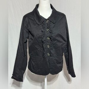 Motto Black Utility Jacket with Collared Neckline and Fitted Silhouette Size 18W